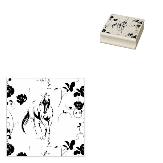 Baroque Horse Stamp Rubberstempel (Gestempeld)