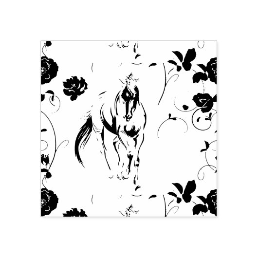 Baroque Horse Stamp Rubberstempel (Afrduk)