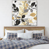 Baroque-inspired Elegant Vine Canvas Afdruk (Insitu (Slaapkamer))