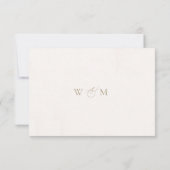Baroque Ivory Elegant Wedding RSVP Card Kaartje (Achterkant)