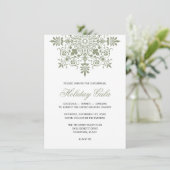 Baroque Jade Ornamental Holiday Gala Kaart (Staand voorkant)