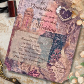 Baroque Lace and Rustic Mexican Romance Wedding Kaart