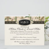 Baroque  Lily Gold Formal Couples Shower Kaart (Staand voorkant)