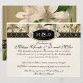 Baroque  Lily Gold Formal Couples Shower Kaart (Voorkant / Achterkant)