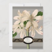 Baroque  Lily Gold Formal Elegant Wedding Kaart (Achterkant)