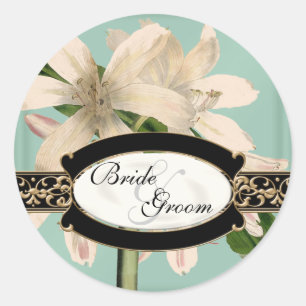 Baroque  Lily Gold Formal Favor Gift Labels