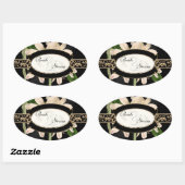 Baroque  Lily Gold Formal Favor Gift Labels (Vel)