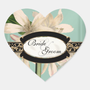 Baroque  Lily Gold Formal Favor Gift Labels