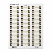 Baroque  Lily Gold Formal Matching Address Etiket (Full Sheet)