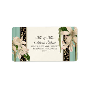 Baroque  Lily Gold Formal Matching Address Etiket
