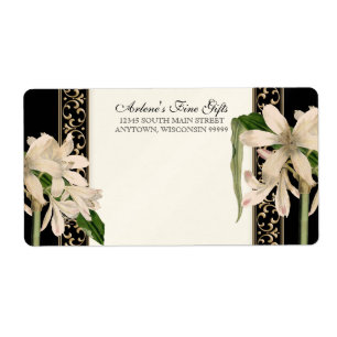 Baroque  Lily Gold Formal Matching Address Etiket