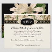 Baroque Lily Gold Formal Save the Date Kaart (Voorkant / Achterkant)