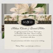 Baroque  Lily Gold Formal Save the Date Kaart (Voorkant / Achterkant)