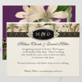 Baroque  Lily Gold Formal Save the Date Kaart (Voorkant / Achterkant)