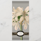 Baroque  Lily Gold Formal Wedding Menu (Achterkant)