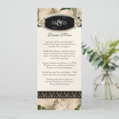 Baroque Lily Gold Formal Wedding Menu (Staand voorkant)