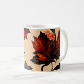Baroque Maple Leaves Pattern Koffiemok (Voorkant rechts)