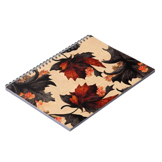 Baroque Maple Leaves Pattern Notitieboek (Linkerzijde)