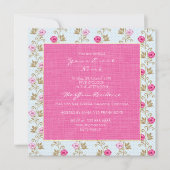 Baroque Marie Antoinette Floral Pastel Roze Kaart (Voorkant)