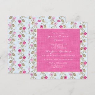 Baroque Marie Antoinette Floral Pastel Roze Kaart