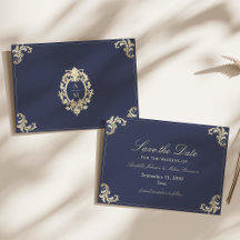 Baroque Navy Blue Gold Wedding