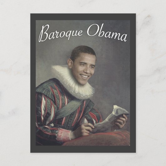 Baroque Obama Briefkaart (Voorkant)
