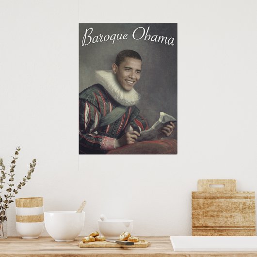 Baroque Obama Poster (Keuken)