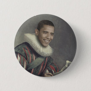 Baroque Obama Ronde Button 5,7 Cm