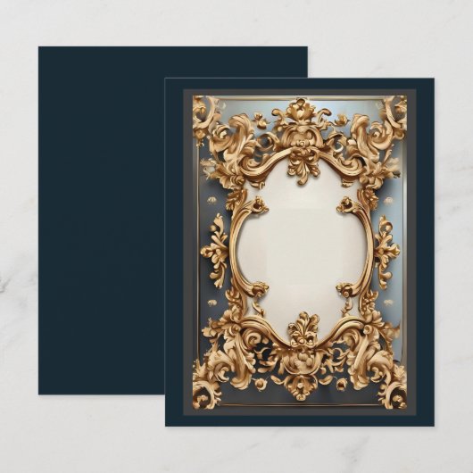 Baroque Opulence Response Card RSVP Kaartje (Voorkant / Achterkant)