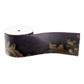 Baroque Ornate Gold and Midnight Purple Ribbon Grosgrain Lint (Spoel)