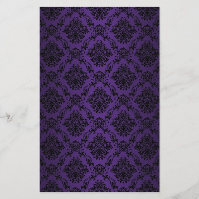 Baroque Paarse Victoriaans schroefpapier (Voorkant)