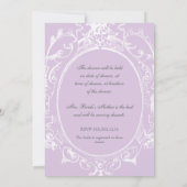 Baroque Peacock Vrijgezellenfeest Invite - Paars Kaart (Achterkant)