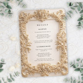 Baroque QR Code Details Wedding Enclosure Card Kaart