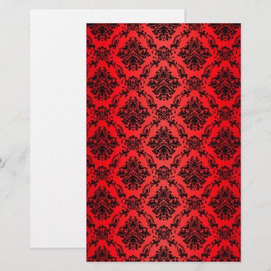 Baroque Red Victoriaans scrapbook Briefpapier (Voorkant / Achterkant)