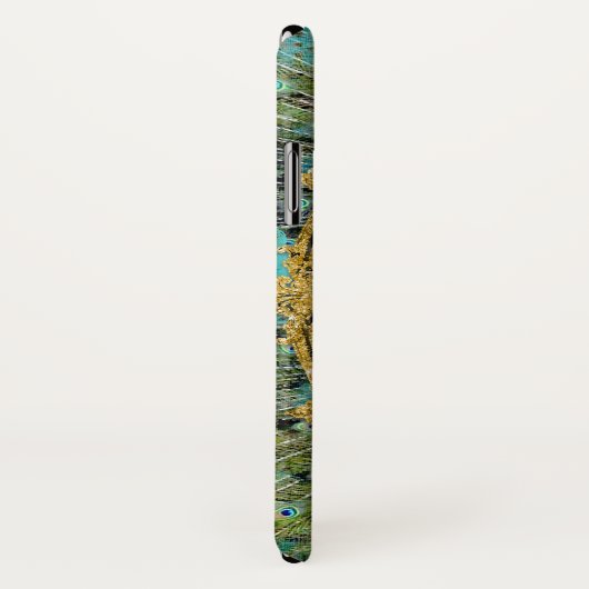Baroque Roccoco Elegant Peacock met scrollen Case-Mate iPhone Case (Achterkant / rechts)