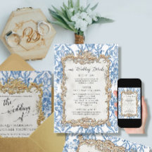  Baroque Rococo Blue White Floral - Gegevens