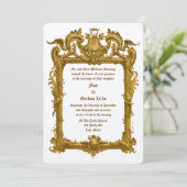 Baroque Rococo Color Frame With Rocaille Volutes Kaart (Staand voorkant)