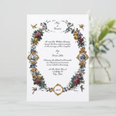  Baroque Rococo Floral Cartouche Kaart (Staand voorkant)