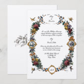  Baroque Rococo Floral Cartouche Kaart (Voorkant / Achterkant)