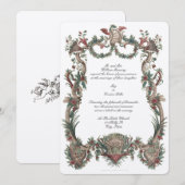 Baroque Rococo François Boucher Cartouche Wedding Kaart (Voorkant / Achterkant)