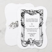  Baroque Rococo Lijst met hart Kaart (Voorkant / Achterkant)