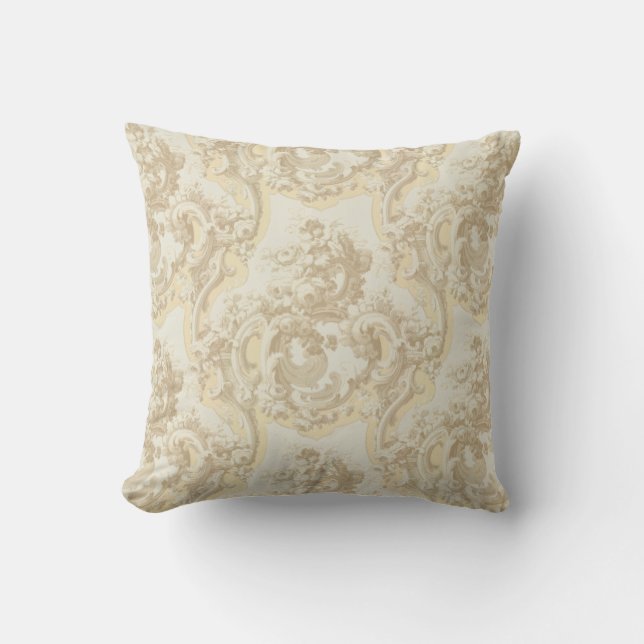   Baroque Rococo Louis XV Pattern Kussen (Voorkant)