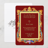 Baroque Rococo Rocaille Louis XV Frame Wedding Kaart (Voorkant / Achterkant)