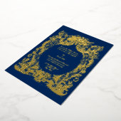 Baroque Rococo Wedding Folie Uitnodiging (Gedraaid)