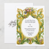 Baroque Rococo Wedding Kaart (Voorkant / Achterkant)