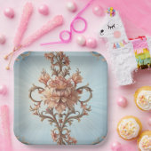 Baroque Rose  Paper Plate Papieren Bordje (Feest)