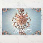 Baroque Rose  Voedselcontainer Etiket (Enkel label)