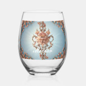 Baroque Rose Wijnglas Zonder Voet (Voorkant)