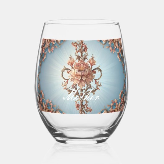 Baroque Rose   Wijnglas Zonder Voet (Voorkant)