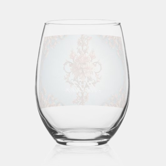 Baroque Rose Wijnglas Zonder Voet (Achterkant)